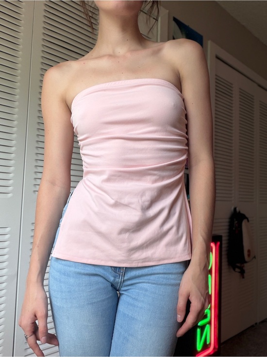 Liz & Sara Tops - Light Pink Strapless Tube Top